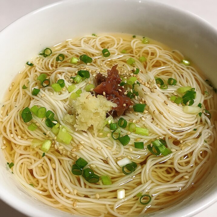 梅干しと生姜のにゅうめん レシピ 作り方 By あみな 楽天レシピ